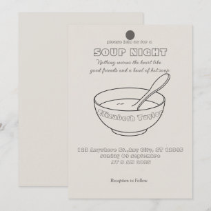 Convites para Jantar de Noite de Sopa