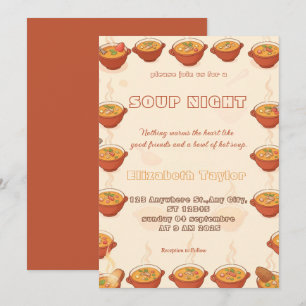 Convites para Jantar de Noite de Sopa