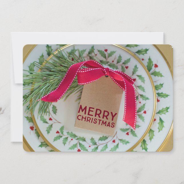 Convites para Jantar de Pratos de Natal (Frente)