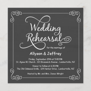 Convites para Janto de Ensaio de Casamento de Chal