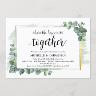 Convites para Janto de Ensaio de Casamento Eucalip