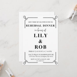 convites para janto de ensaio náutico da corda mar