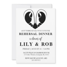 Convites para janto de ensaio náutico de lagosta