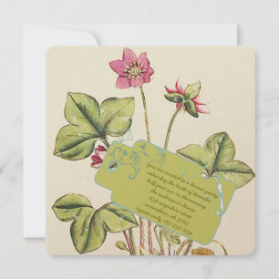 Convites para Janto de Flores Selvagens Verdes