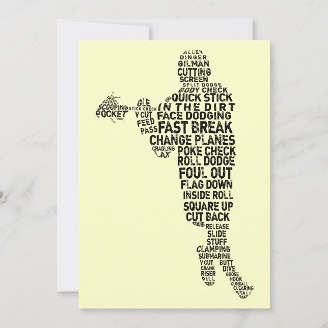 Convites para Jogadores de Lacrosse (Frente)