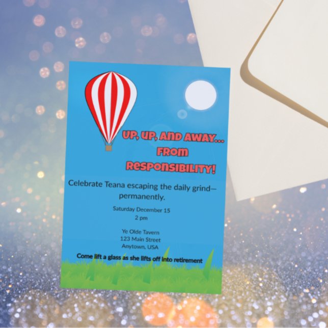 Convites Para longe da responsabilidade (Criador carregado)