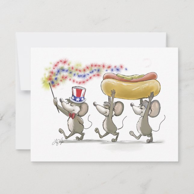 Convites para Mic, Mac & Moe Feliz 4 de julho (Frente)