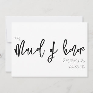 Convites Para Minha Dama de Honra No Meu Casamento Elegante