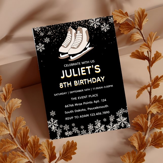 convites para o 8º aniversário da festa de patinaç (Criador carregado)