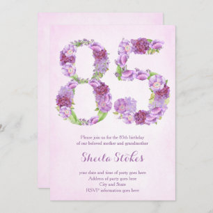 convites para o 85.º aniversário, convites para la