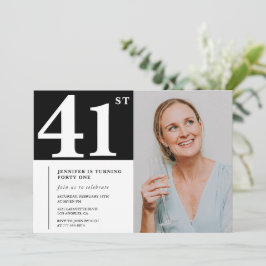 Convites para o aniversário de 41 ruas, em preto e