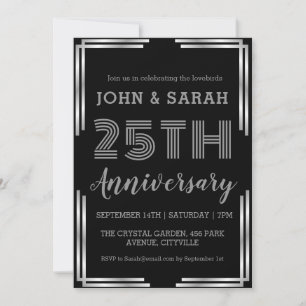 convites para o aniversário de casamento da 25 de 