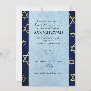 Convites para o Bar Personalizado Mitzvah (2014)