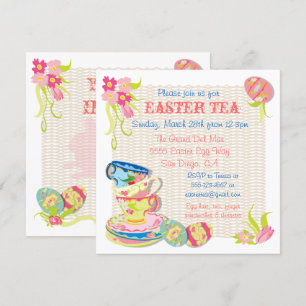 Convites para o brunch de Páscoa vitoriana