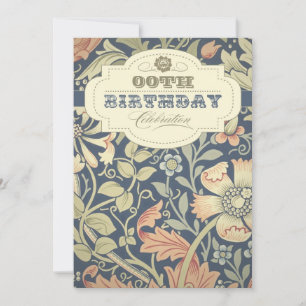 convites para o design de aniversário floral vinta