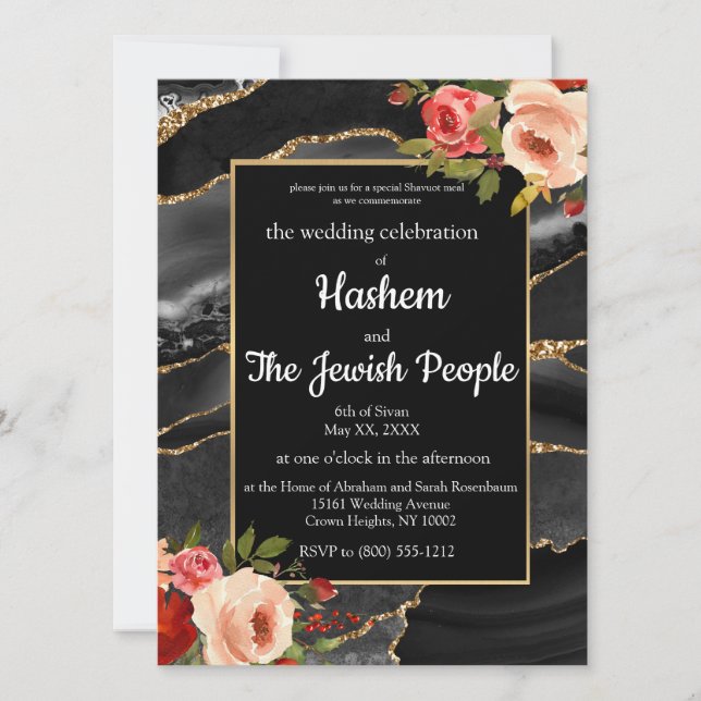 Convites para o Festival de Shavuot Semanas (Frente)