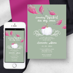 Convites para o Halloween Doce 16 Festa de anivers