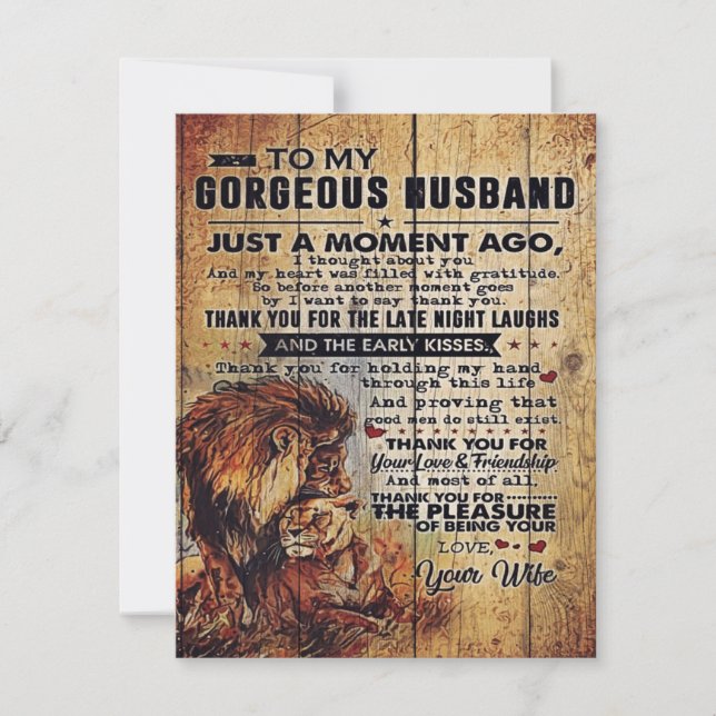 Convites Para o meu marido presente | Letra Adorável para M (Frente)
