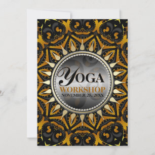 Convites para Oficina de Yoga do Sol Dourado Triba