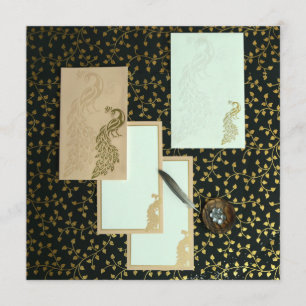 Convites para Peacock Elegantes   CartõesCasadosÍn