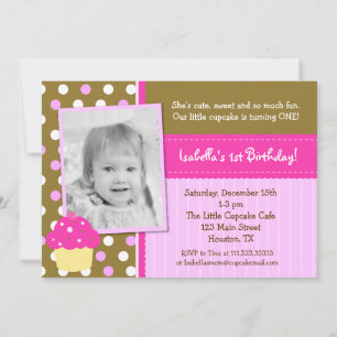 Convites para Pequenos Cupcakes BIrthday