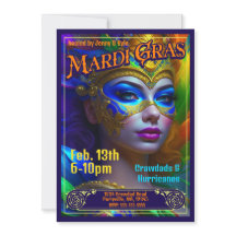 Convites para Poster do Mardi Gras