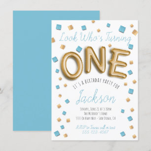 Convites para primeiro aniversario de Balões de F