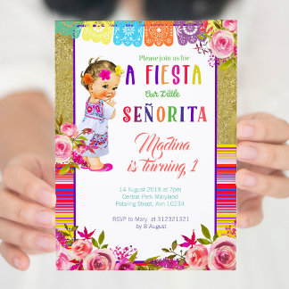 Convites para primeiro aniversario mexicano