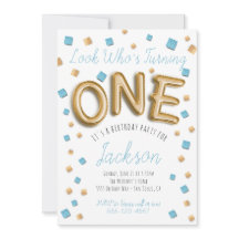 Convites para primeiros aniversarios de Balões de 