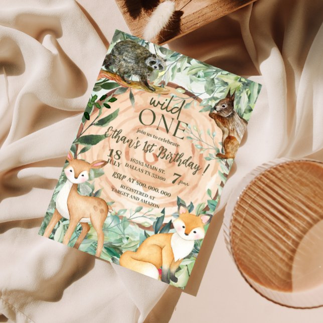 Convites para primeiros aniversarios de florestas  (Criador carregado)