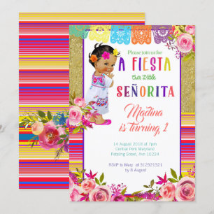 Convites para primeiros aniversarios Fiesta Mexica