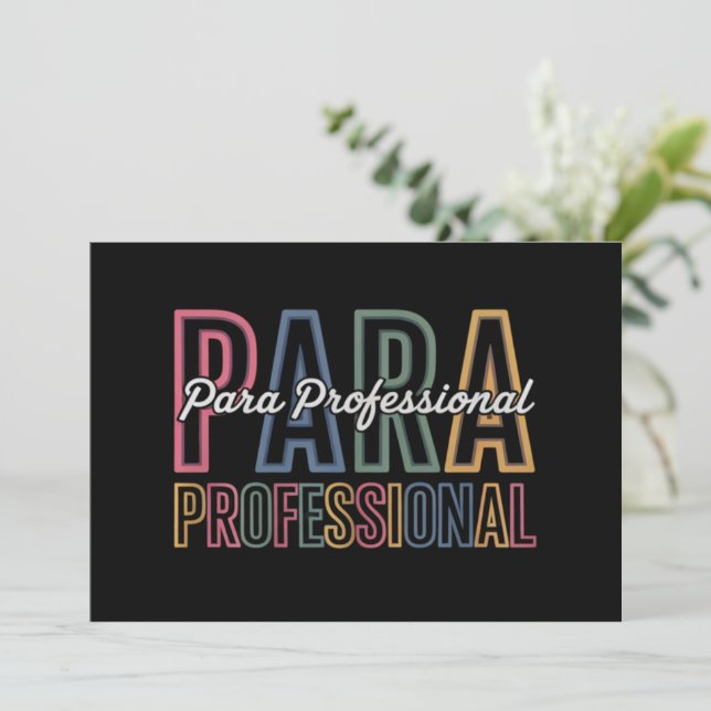 Convites Para Profissional Paraeducador Primeiro Dia de Vol (Em pé/Frente)