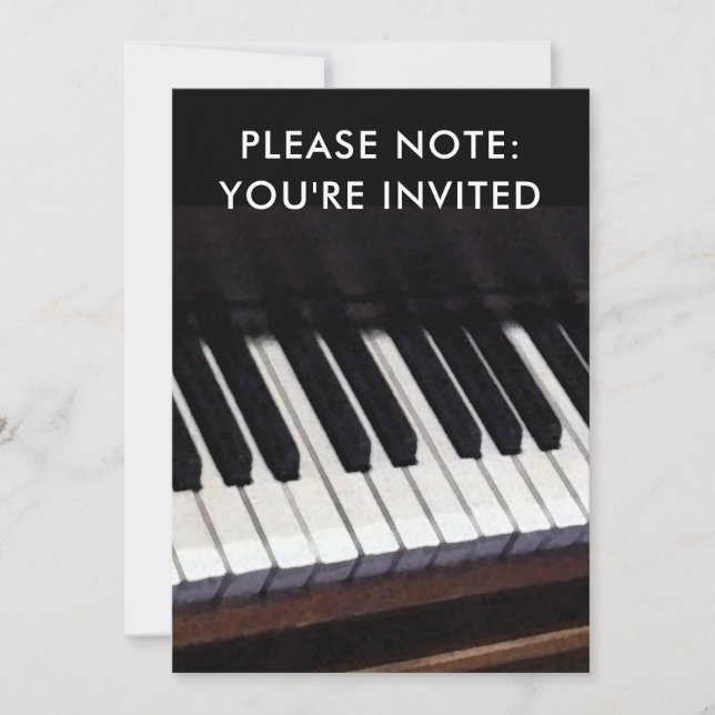 Convites para Recital de Piano (Frente)
