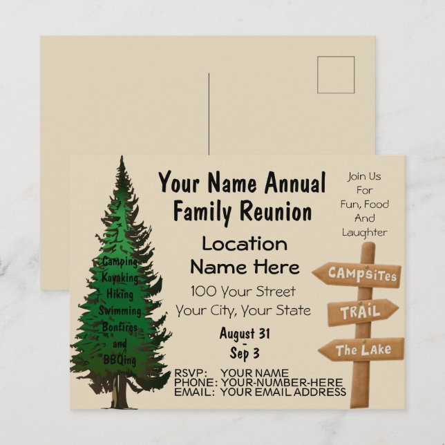 Convites para Reunião da Família Russa (Frente/Verso)