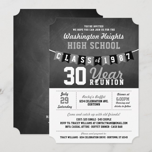 Convites para Reunião de Segundos graus de Banner  (Frente/Verso)