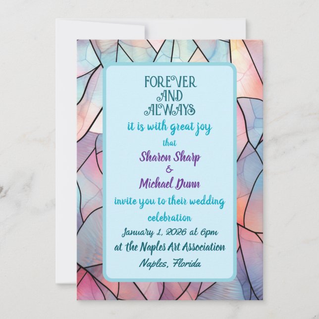 Convites para sempre e sempre é com grande alegria (Frente)