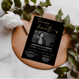 Convites Para sempre no nosso coração Memorial Dourado Fune