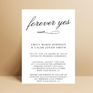 Convites Para Sempre Sim Romântico Íntimo Casamento no Fóru
