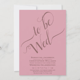 Convites Para Ser Casado Elegante Caligrafia Rosa Poenta Ca