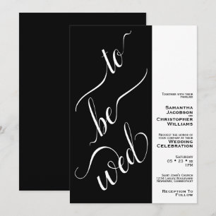 Convites Para Ser Um Casamento Moderno Mínimo de Preto e B