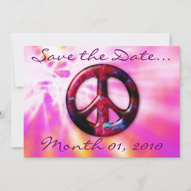 Convites para Sinais de Paz de Espaço Brilhante (Frente)