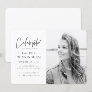 Convites Para sua celebração virtual da Foto moderna da V