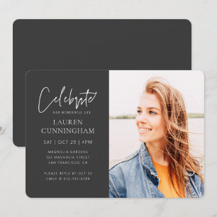 Convites Para sua comemoração da Vida Moderna Foto Simple