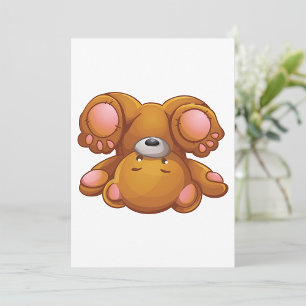 Convites para Urso de Teddy De Cima para Baixo