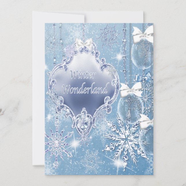 Convites para Winter Wonderland Winter Prom (Frente)
