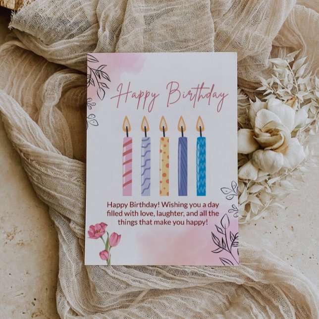 Convites Parabéns a Você no Seu Dia Especial (Cheers to You on Your Special Day Invitation)