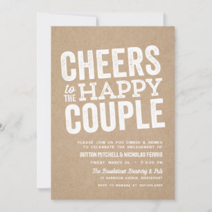 Convites Parabéns ao feliz casal pelo noivado pré-casamento