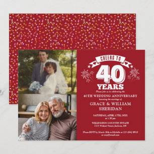 Convites Parabéns ao Ruby pelos 40 anos de casamento 2 Foto