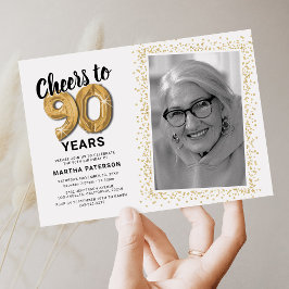 Convites Parabéns aos Noventa Anos Fotografia do 90º Aniver