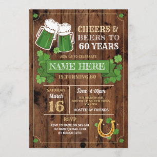 Convites Parabéns Cervejas Aniversário Dia de São Patrício 